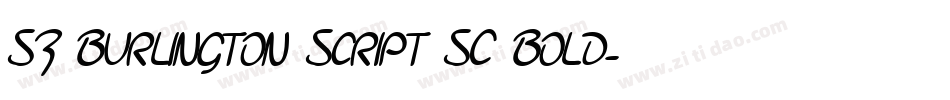 SF Burlington Script SC Bold字体转换